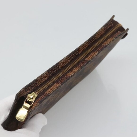 LOUIS VUITTON Damier Ebene Marais Pouch LV Auth - Picture 2 of 14